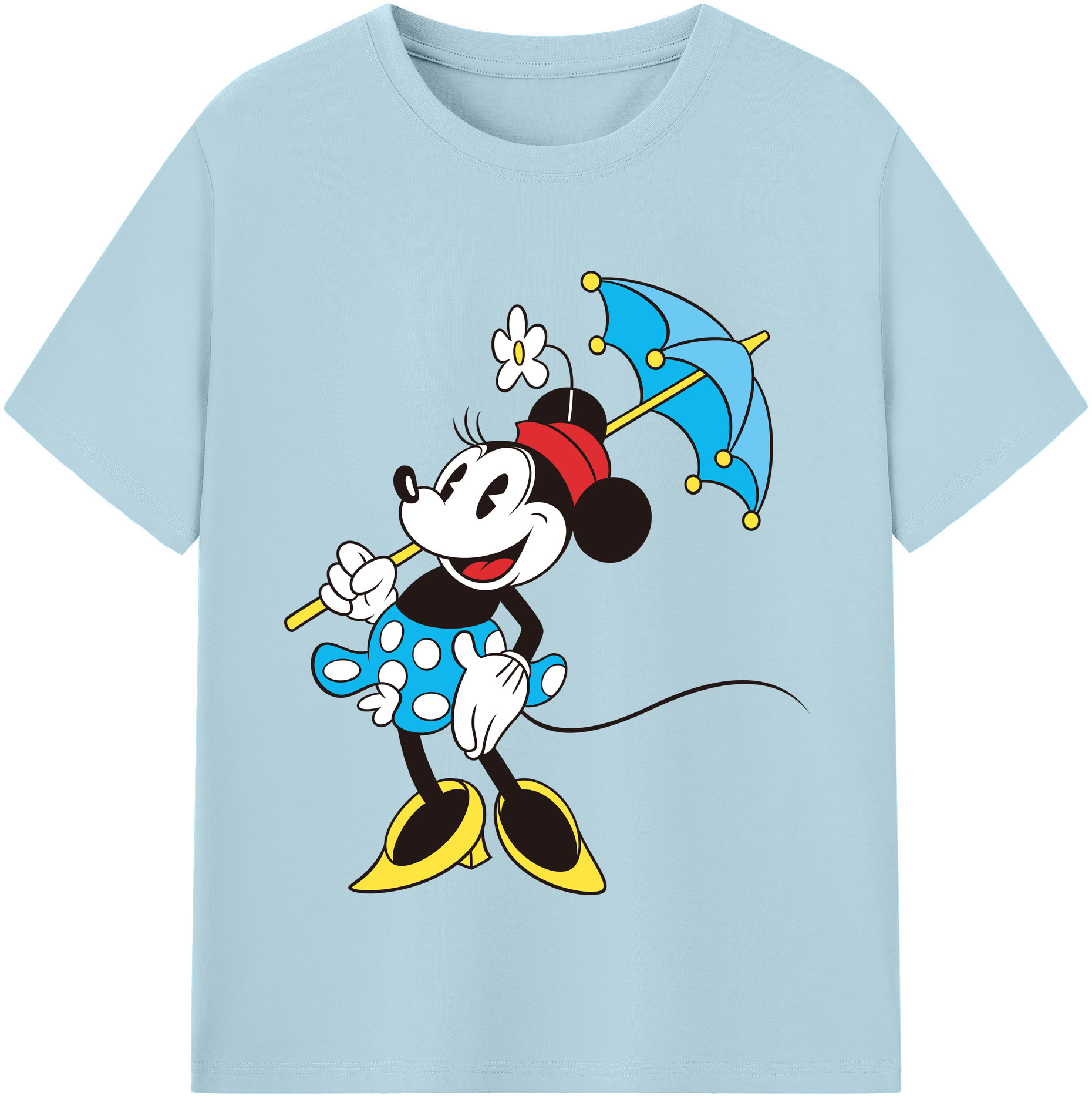 （画像用） ミッキーマウス Mickey Mouse 綿100％半袖Tシャツ（フロントプリント）